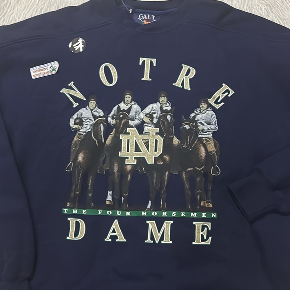 Vintage Norte Dame blue sweater size xl new without tag - Picture 2 of 6